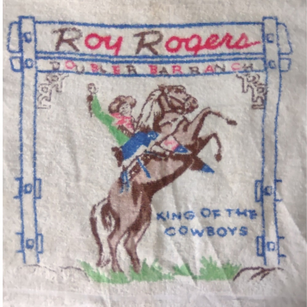 Vintage Roy Rogers Double R Bar Ranch King of the Cowboys Cannon Towel Rare